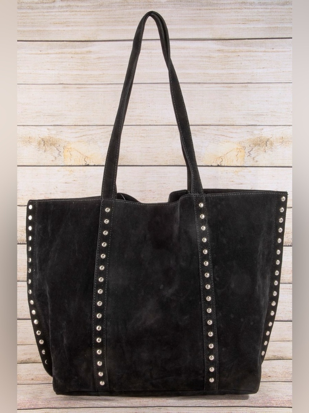Fame Large Studded Trim Tote Bag